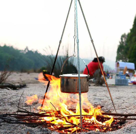 Outdoor Camping Tripod for Cooking and Fire Setup
