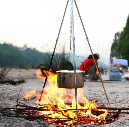 Outdoor Camping Tripod for Cooking and Fire Setup