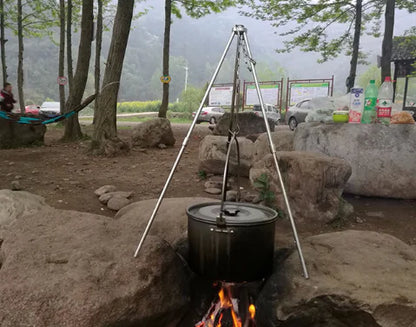 Outdoor Camping Tripod for Cooking and Fire Setup
