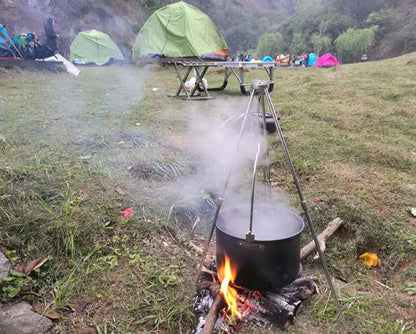 Outdoor Camping Tripod for Cooking and Fire Setup